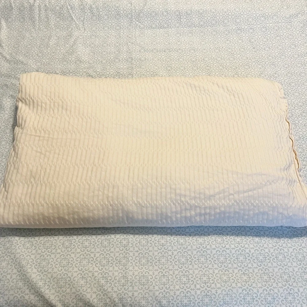 Ralph Lauren Green Label King Size Cream Duvet Cover Textured Pattern Cotton USA